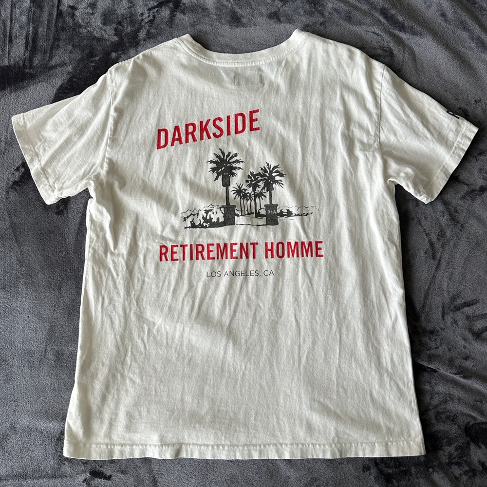 RtA White cotton Darkside Retirement Homme T-shirt
